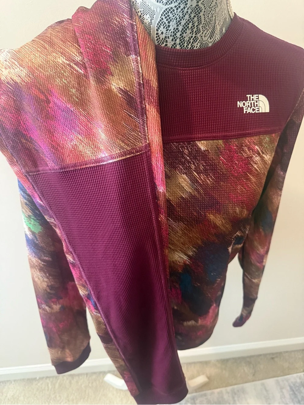 The North Face Women’s Maroon Multi-Print Performance Sweater